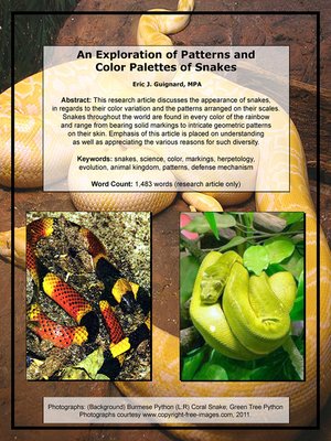 cover image of An Exploration of Patterns and Color Palettes of Snakes